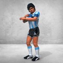 Diego Maradona Capitaine bande art Football Argentine 3d print model - Mito3D