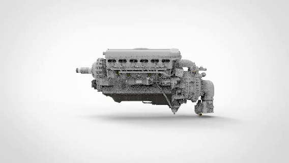 diesel motor continuamente jogos gás turbina mecânico Engenharia engenheiro 3d print model - Mito3D