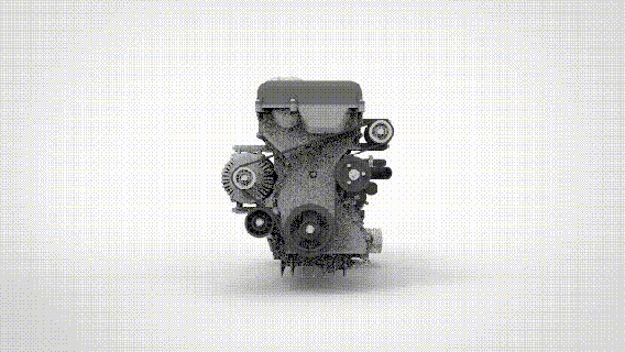 Diesel Motor Dummy Gas Turbine mechanisch Ingenieurwesen Ingenieur 3d print model - Mito3D