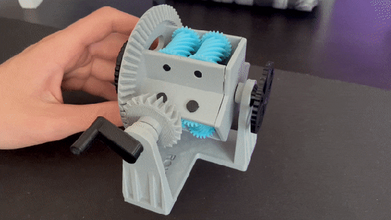 diferansiyel Torsen hızlı baskı dişliler mühendislik mühendis helezoni mahmuz araba tekerlekler hareket dişli tren oyuncak fizik 3d print model - Mito3D