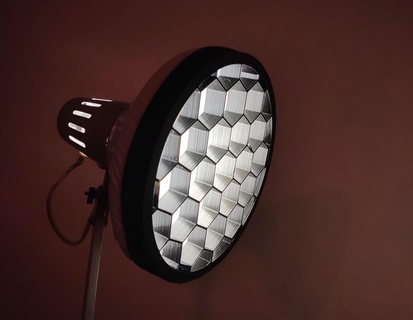 diffuser honeycomb pattern desk lamp 7 18cm Tools grid for desklamp 3d print model - Mito3D