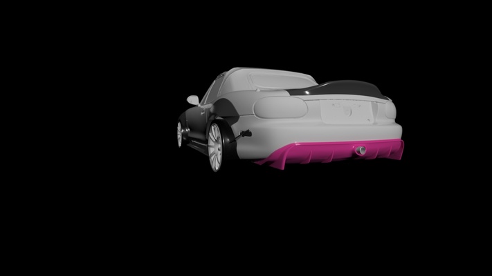 diffuser lip mx5 mazda miata nb jdm car auto skirt spoiler bumper body kit wing shark fender vent 3d print model - Mito3D