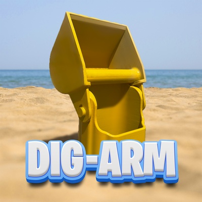 dig arm sable fouilles bras jeu jouet plage excavatrice 3d print model - Mito3D