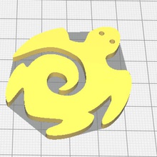 dige tortuga turtle pendant jewelry 3d print model - Mito3D