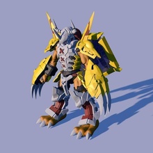 digimon wargreymon sağlamlaştırılmış Digimon Wargreymon mafsallı 3d print model - Mito3D