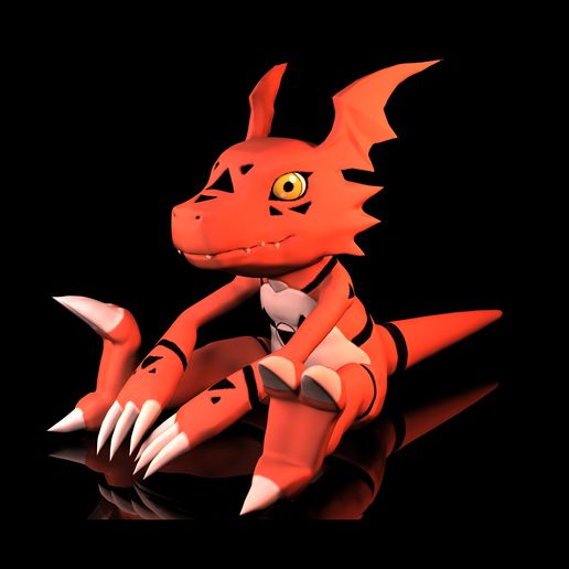 digimon guilmon 3D print model - Mito3D