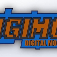 digimon logotipo arte 3d print model - Mito3D