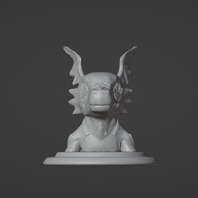 digimon tamers - guilmon bust 3d print model - Mito3D