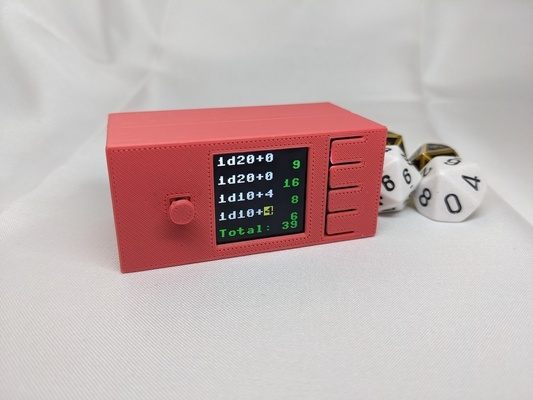 digiroller - a digital die roller dice pico project raspberry pi electronics 3d print model - Mito3D