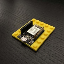 digistump oak plastic block mount tool lego microcontroller electronics 3d print model - Mito3D