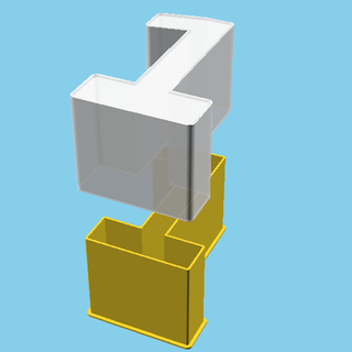 dígito nestable caixa v1 3d print model - Mito3D