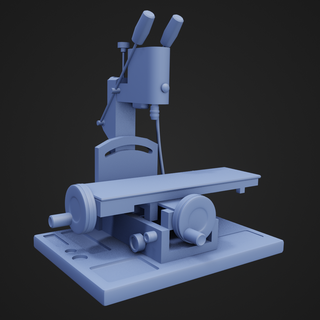 digital drill press machine roto cnc metal shop 3d print model - Mito3D