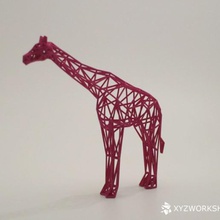 digitale safari giraffa art wireframe sls sla la scultura animale lo zoo animali 3d print model - Mito3D