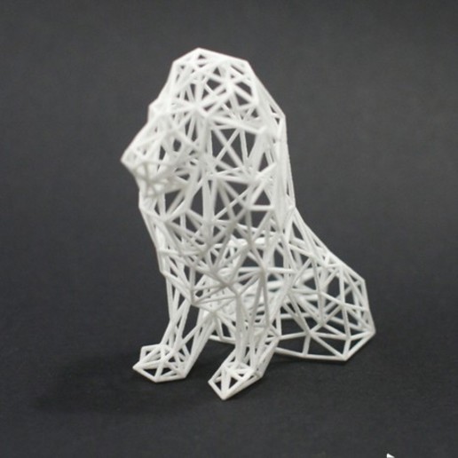 digital-safari - lion Kunst König Dschungel safari Drahtmodell Skulptur zoo Tier Tiere 3D print model - Mito3D