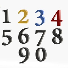 chiffres jeu les numéros des noms 3d print model - Mito3D