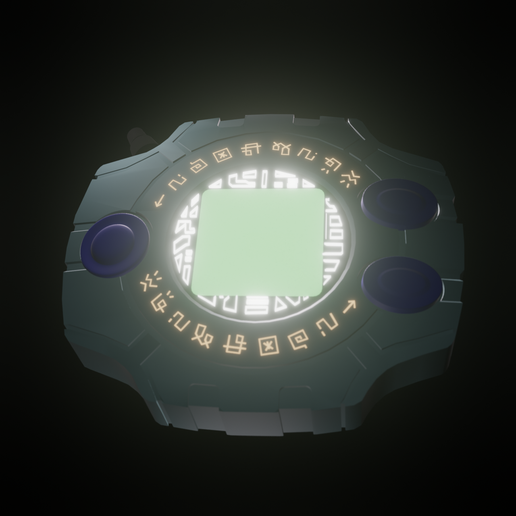 digivice artilugio digimon anime 3D print model - Mito3D