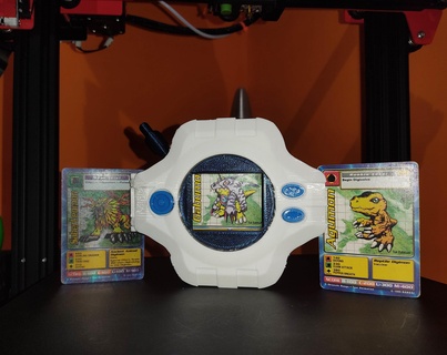 digivice Digimon cartão gadget anime arte manga armazenamento jogos videogame brinquedo organizador fenda gaveta presente agumon gabumon patamon gatomon biomon Palmon 3d print model - Mito3D