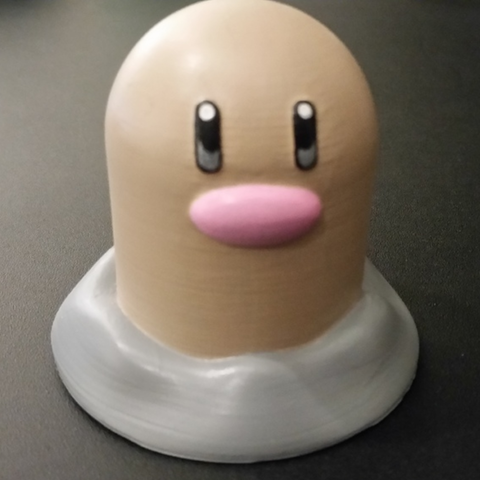 diglett pokemon kolay yazdırma oyun 3D print model - Mito3D