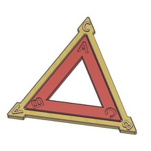 gruppo diedrale d3 triangolo equilatero simmetrie art matematica arte 3d print model - Mito3D
