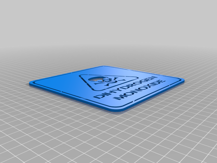 Diwasserstoff Monoxid Wasserstoff Wasser Zeichen Logos 3d print model - Mito3D