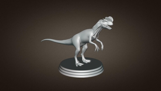 dilophosaurus Dinozor 3d baskı oyuncak Yazdır model oyuncaklar 3d print model - Mito3D