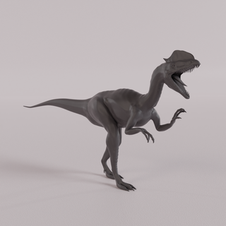 Dilophosaurus Kunst Dinosaurier jurassisch Welt Skulpturen Statue Zahl 3d print model - Mito3D