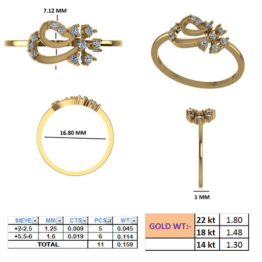 dimaond ring jewelry 3D print model - Mito3D