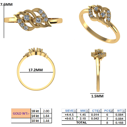 dimaond ring jewelry 3D print model - Mito3D
