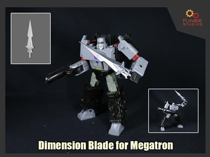 Abmessungen Klinge Transformer Megatron 3d print model - Mito3D