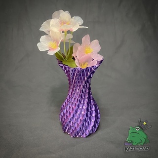 fossette hélix vase 13 mode spirale fleurs 3d print model - Mito3D