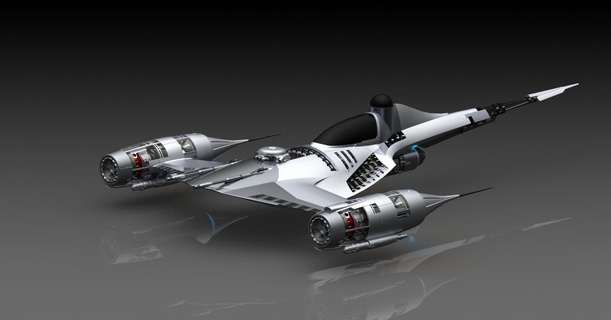 vacarme djarin n1 starfighter Jeu 3d impression étoile guerres légion armada wing Djarin mando Jaune 3d print model - Mito3D