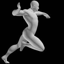 dinamique Humain position art statue action atack 3d print model - Mito3D