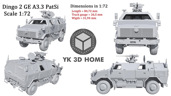 dingo 2 ge odun çeşitli araba apc 3d print model - Mito3D