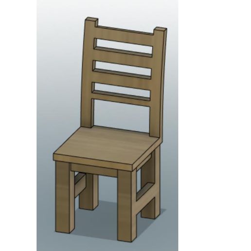 dining room architecture chair table dish plate 3D print model - Mito3D