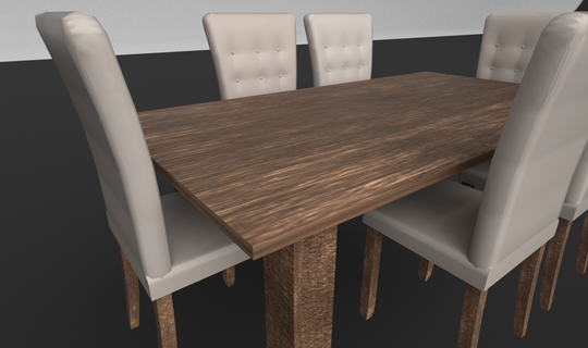 dining table home furniture kitchen chair 3d print model - Mito3D