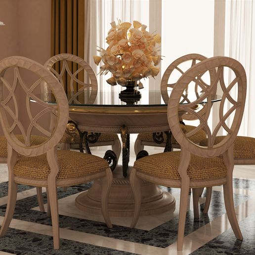 dining table set 3d models chair 3D print model - Mito3D