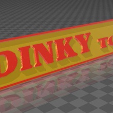 dinky toys logo signe jeu des voitures moulé sous pression classique vintage corgi les jouets 3d print model - Mito3D