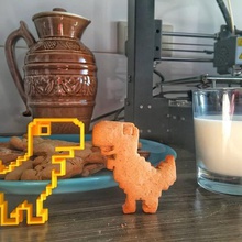 dino casa pixel formine per biscotti dinosauro 3d print model - Mito3D