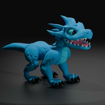 dino cute figurine toy dinosaur 3d print model - Mito3D