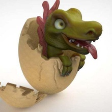 dino 3dsculpture dinosauro Drago dungeon draghi uovo giocattolo 3d print model - Mito3D