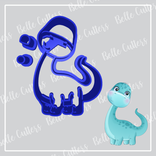 dino baby 4 cutterfondant fondant cookie cutter biscuit 3d print model - Mito3D