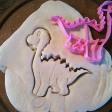 dinossauro bebê biscoito cortador massa afiado 3d print model - Mito3D