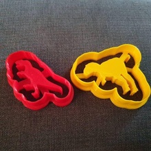 dino cookie cutters t-rex kitchen food bakery bake 3d print model - Mito3D