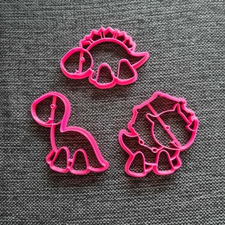 dino cutter set Home cutters dinosaur cookies cookie 3d print model - Mito3D