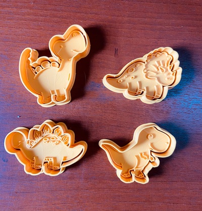 dino cutter stamp home stamp' dinosaur cookie dinosaurs kitchen ceramics molds 3d print model - Mito3D