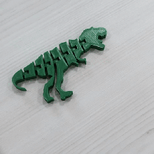 dinosaurio flexionar animal tiranosaurio flexi juguete articulado flexible movimiento rex t 3d print model - Mito3D