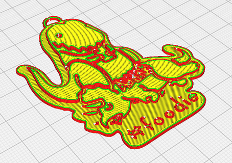 dino foodie keychain 3d print model - Mito3D