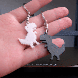 dino gamer love couple key ring Various keychain rings valentine's day heart chain gift objects gif boyfriend girlfriend 3d print model - Mito3D