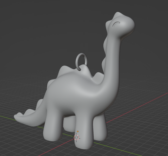 dino chiave squillare key 3d print model - Mito3D