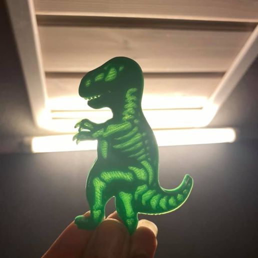 dino litofania dinosauro tirannosauro scheletro 3D print model - Mito3D